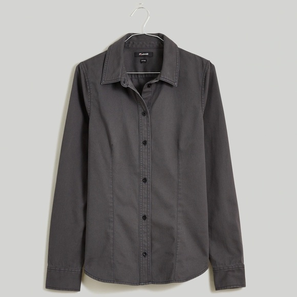Madewell Darted Button Up Shirt in (Re)generative Chino - Picture 2 of 8